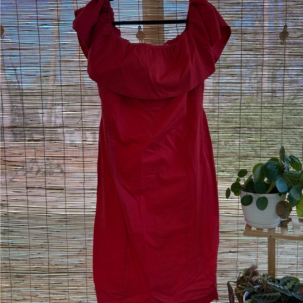 Old Navy Off-The-Shoulder Red Dress